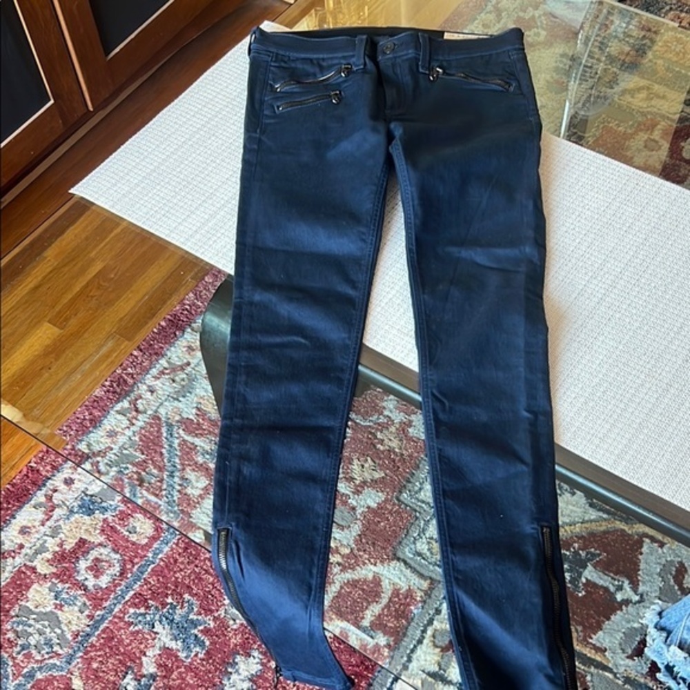 rag & bone , blue jeans Women's Skinny Jeans - Dark Blue, size28.